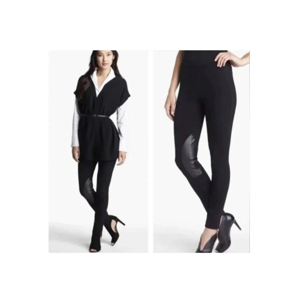 Lafayette 148 Black Pull-on Riding Pants Leggings Size Large